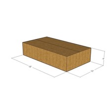 15 18x10x4 Kraft Brown Corrugated Shipping Boxes 32 ECT Single-Wall New