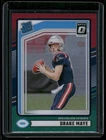 2024 Panini Donruss  Rookie Drake Maye #379 Optic Preview Red & Green (RC)
