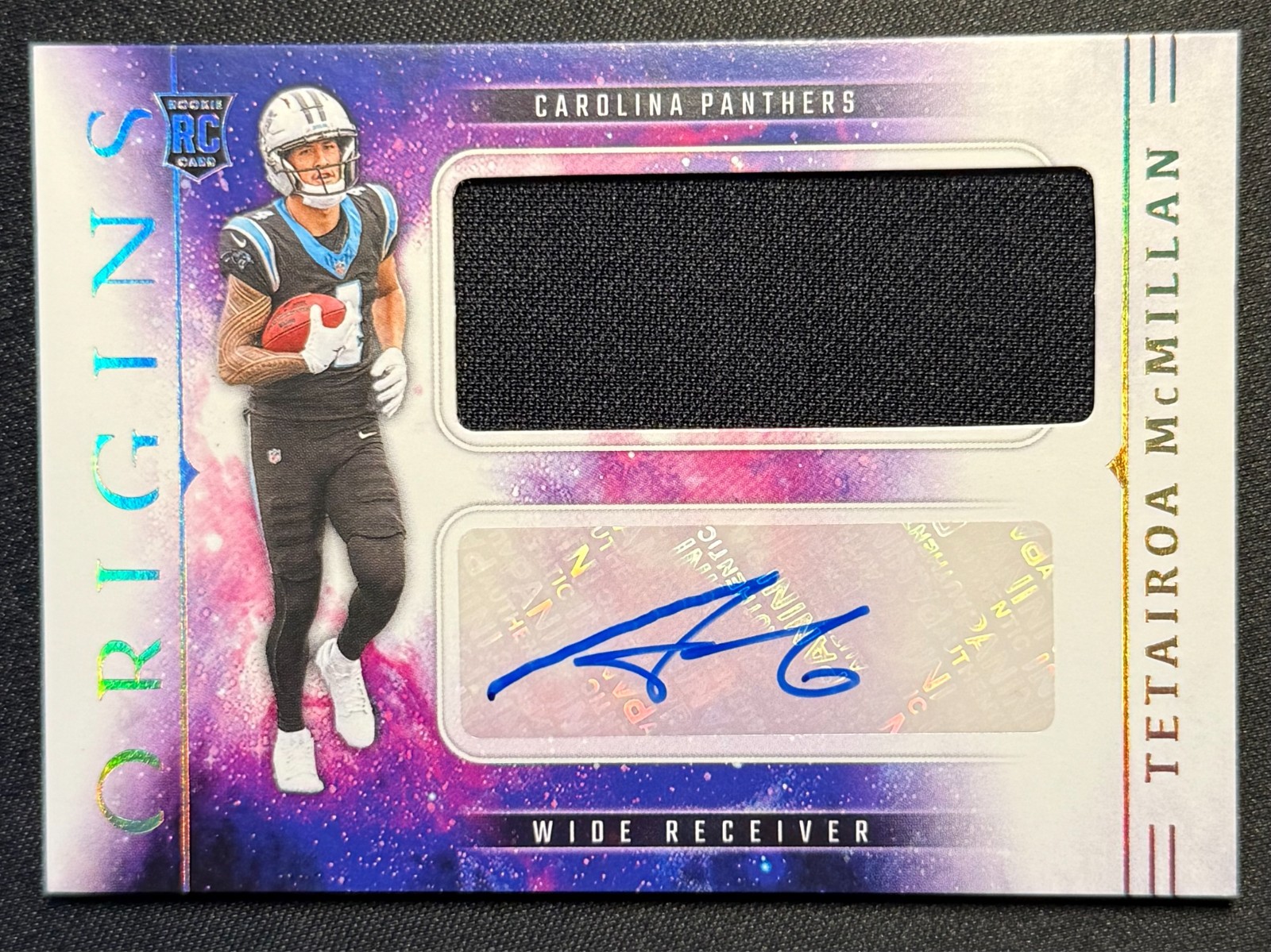 2025 Panini Origins Tetairoa McMillan Rookie Patch Auto #RJJ-TMN RPA