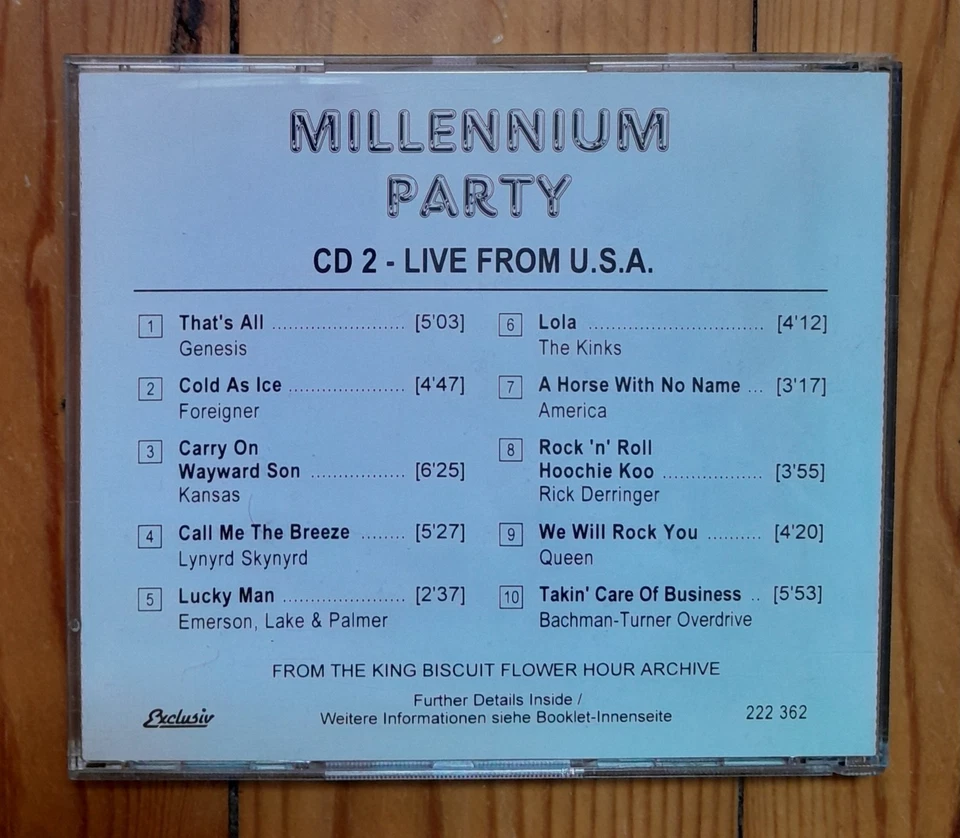 v/a MILLENNIUM PARTY DoCD 2xCD | N E W | 1999 Exclusiv - 222 360 - Bild 3 von 3