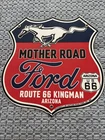 1967 VINTAGE ''FORD US 66 '' 12X11 INCH PORCELAIN DEALER SIGN. With Grommets!