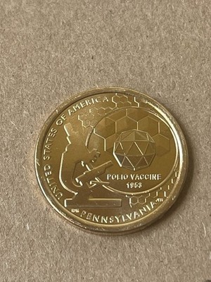 2019-D-AMERICAN INNOVATION-Brilliant Uncirculated $1 Dollar Coin-Polio Vaccine