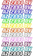 BOAT PWC JET SKI SEA DOO CUSTOM REGISTRATION HULL ID NUMBER DECAL STICKER 2 PACK