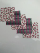 32 5" Quilting Fabric Squares Pre Cut Quilting Charm Pack Poinsettia