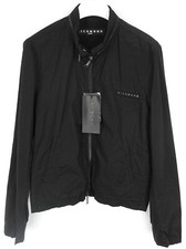 Veste En Jean RICHMOND Pour Homme (EU) 48 Légère À Col Bandi Lignée Noire