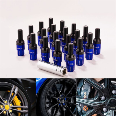Set Of 10 Black Acorn Cone Seat Wheel Lug Bolts - 12x1.25 Thread, 28mm Shank For Fiat, Dodge, Jeep - View #3