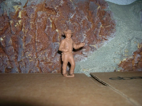 Marx 1950s Cowboy Sheriff figure special Town series 60mm brown RUBBER