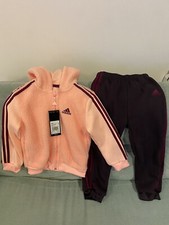 Adidas performance kids tracksuit. UK Size-3-4 Years. Colour Beige/peach/pink