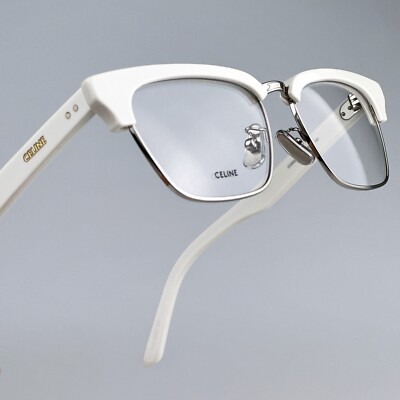 Celine Women Eyeglasses Palladium White Demo Geometric  display picture 3