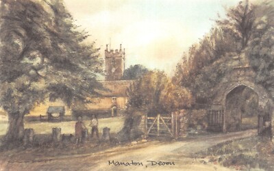 DAVID SKIPP AQUARELL POSTKARTEN MANATON DEVON UNBENUTZT SEHR GUT NEUWERTIG