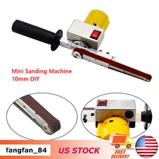 Handheld Electric Belt Sander Mini Grinder Small Machine with 10 Sanding Belts
