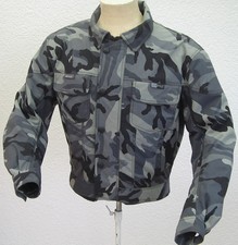 Motorrad Jacke CAMOUFLAGE Tarndruck Jeans Style der 90er PROTEKTOREN ANGEBOT !