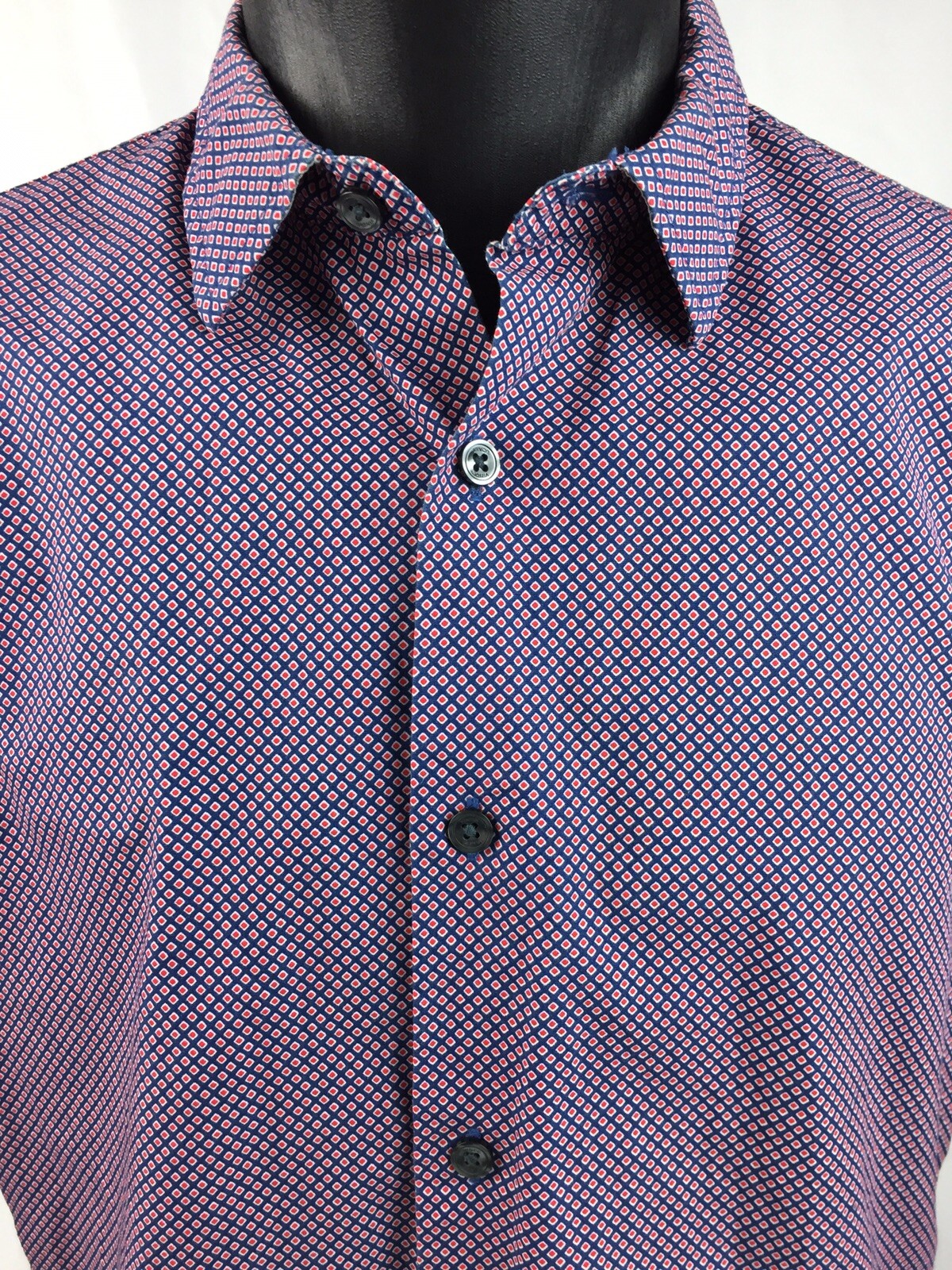 Vince Mens Size Small Button Down Patterned Dress… - image 2