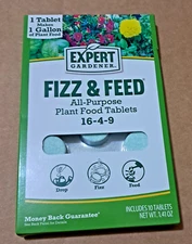 Expert Gardener Fizz and Feed, All Purpose Plant Food 10 Tablets, 16-4-9
