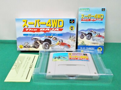 スーパー4WD The BAJA  ファミコン SNES -- SUPER 4WD: The BAJA -- Boxed. Can Save! Super famicom