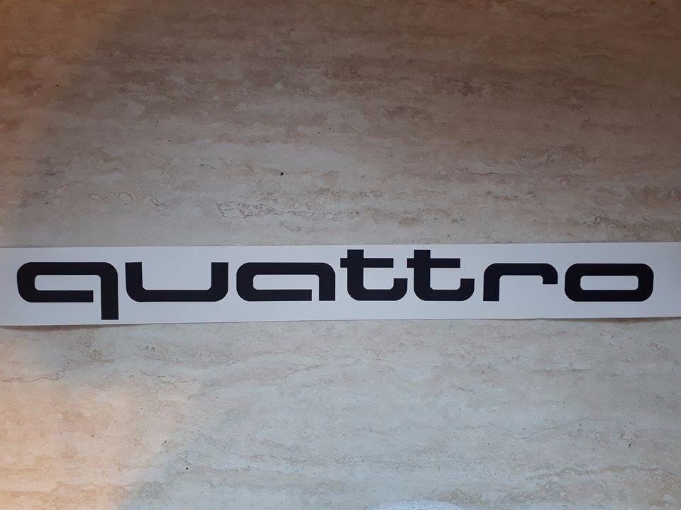 Sticker Quattro Vinyl Decal sticker Sport Racing emblem Sticker 2x side
