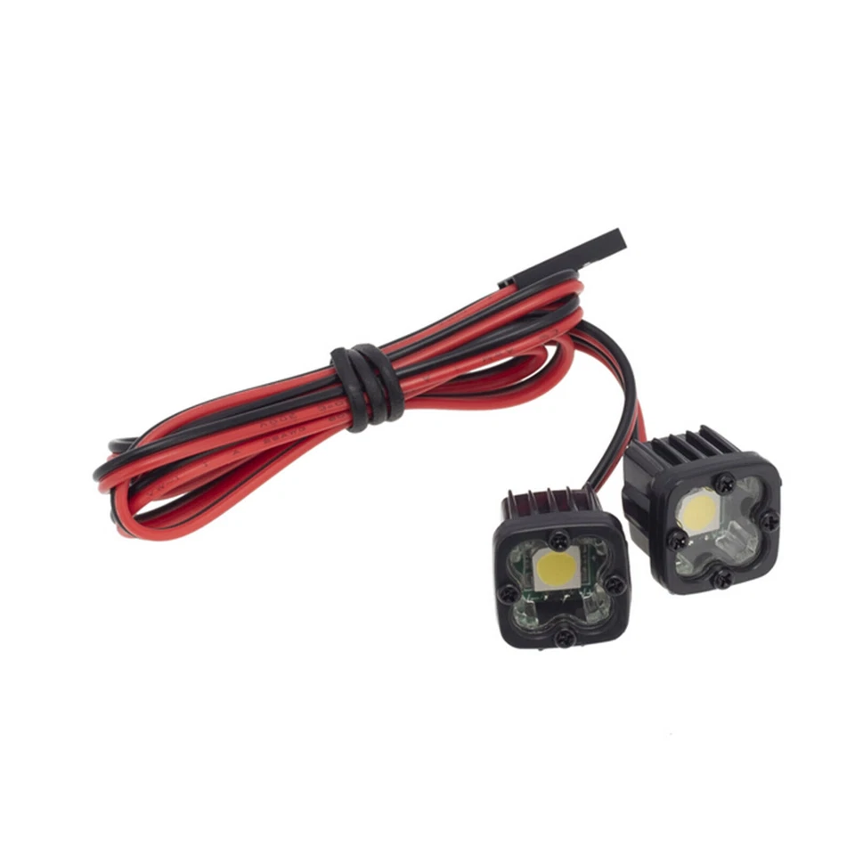 LED 5050 Light Square Bumper Lamp Spotlight for 1/10 Trx-4 SCX10 90046 RC Cars - Image 2 of 4