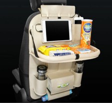 Auto Rücksitz Orgenizer aus Leder mit integrierten Ladekabel Android + IPhone 