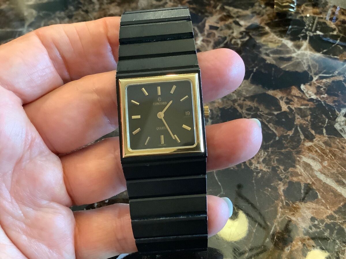 CONCORD MARINER SG BLACK & GOLD 27MM UNISEX WATCH | eBay CONCORD MARINER SG BLACK & GOLD 27MM UNISEX WATCH | eBay