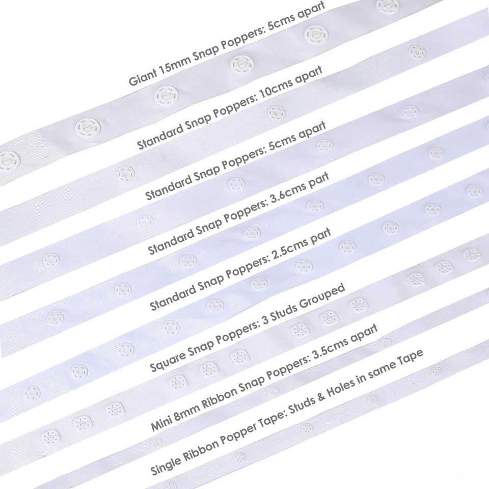 Snap Popper ленты застежки, нажмите гвоздики кнопка шить лента, детская одежда, пододеяльник, 9 стилей - Изображение 4 из 4
