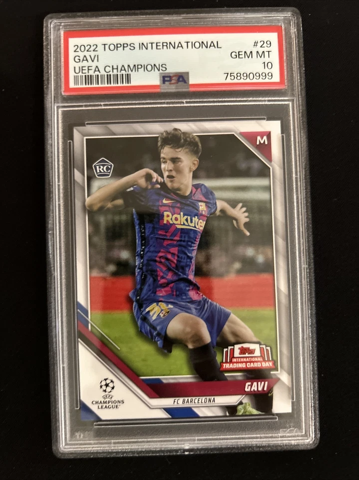 2022 Topps International Trading Card Day UEFA #CLBC-29 Gavi RC PSA 10 Barcelona - Image 2 of 3