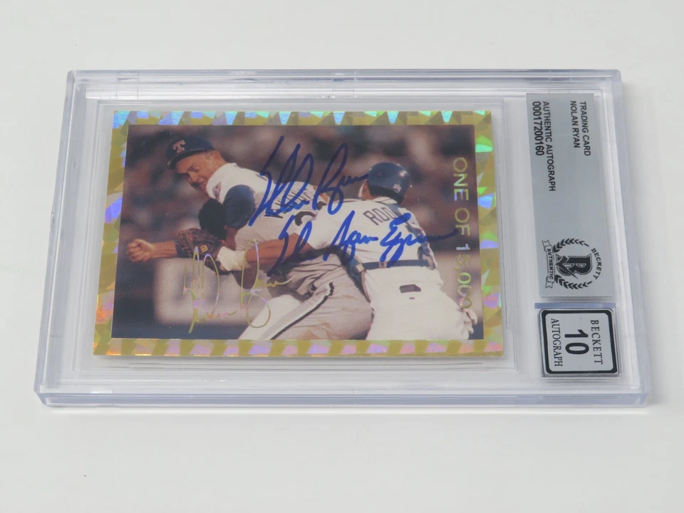 Nolan Ryan HOF Signed Autograph 1994 Broder Gold Fight Card BGS BAS 10 Auto - Image 4 of 4