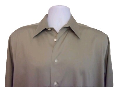 Calvin Klein CK Men's Dress Shirt 16 34-35 Sage green Long Sleeves Very  Good | eBay