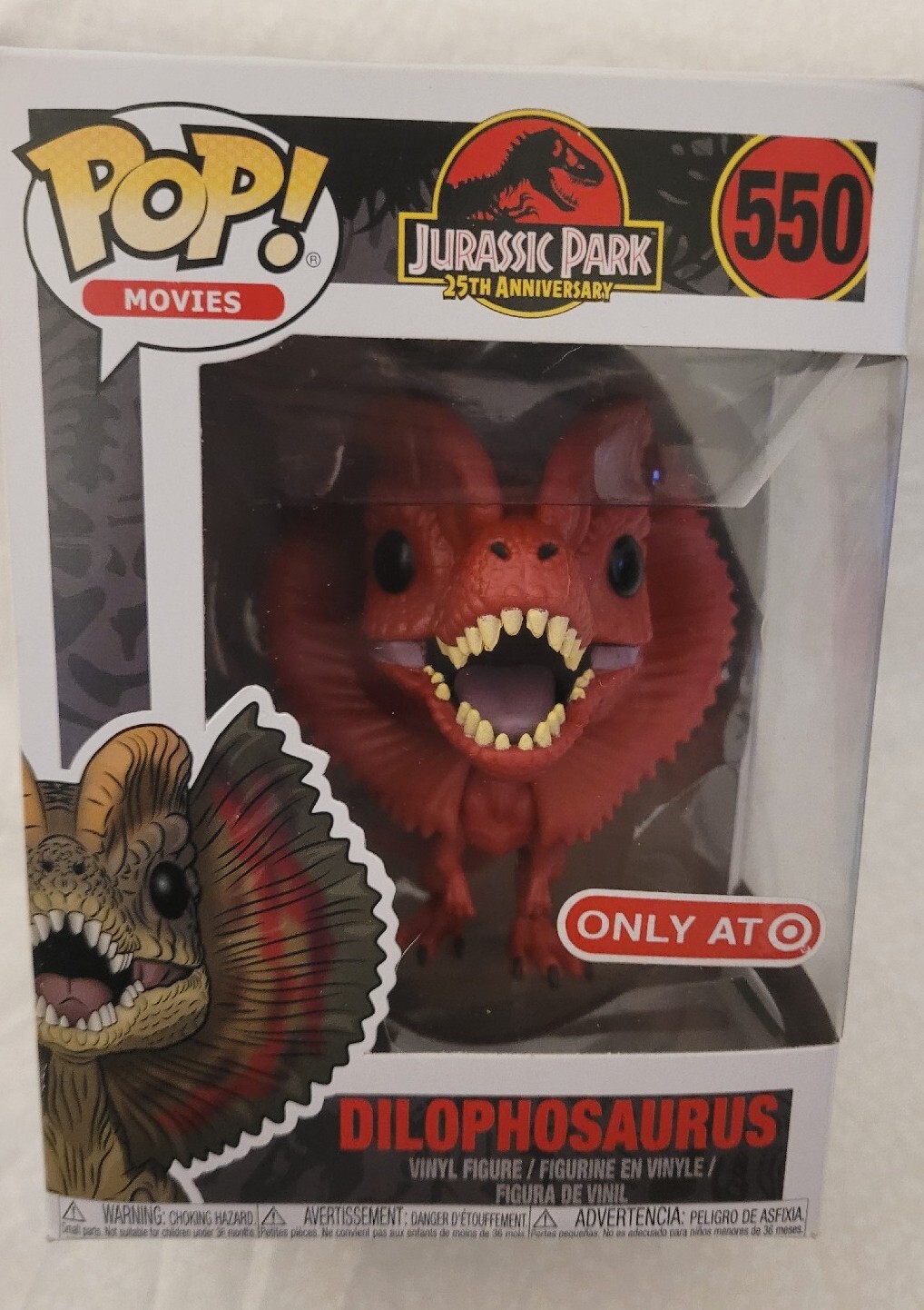 Funko Pop! Películas Exclusivas De Dilophosaurus [Rojo] De Jurassic Park 25Th #550