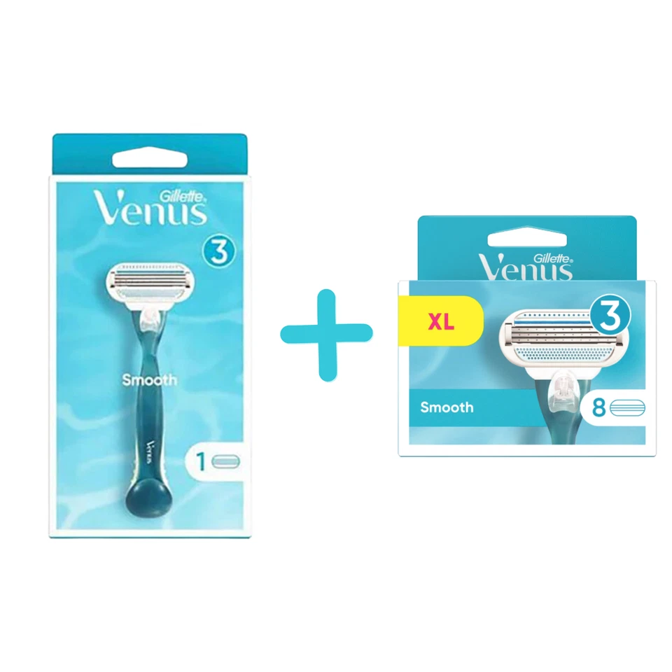 Gillette Venus Smooth Damen Rasierer & 4er, 8er Rasierklingen OVP I NEU