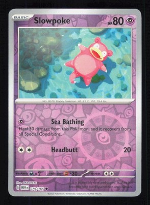 SLOWPOKE 079/165 REVERSE HOLO 151 POKEMON NEAR MINT