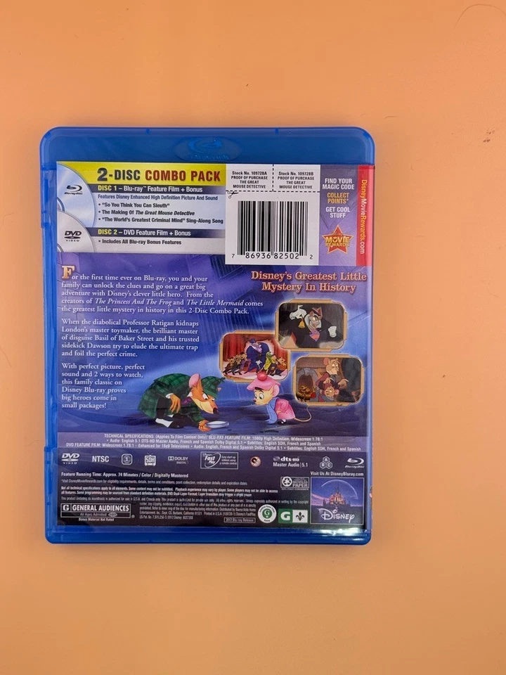Disney The Great Mouse Detective Blu-ray + DVD Mystery in the Mist Edition - Image 2 of 4