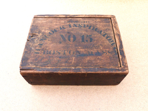 Antique BOX 1880's HANCOCK INSPIRATOR No. 15 Steam Injector / Locomotive wooden