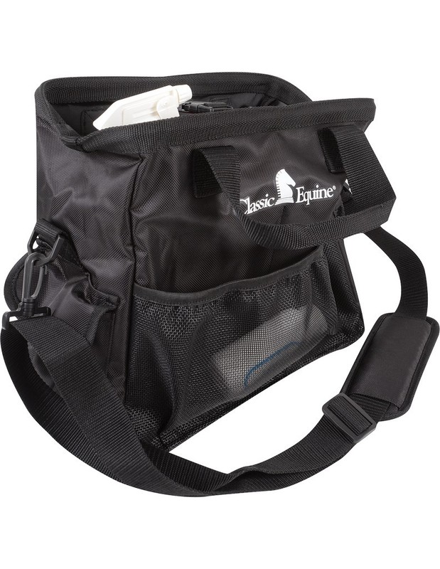 Classic Equine Grooming Tote Adjustable Strap Polyester Black GROOMT