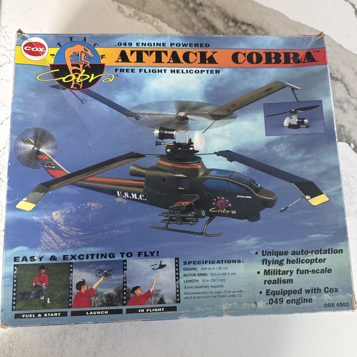 COX Flying Helicopter 4502 Engine Powered Attack Cobra for sale