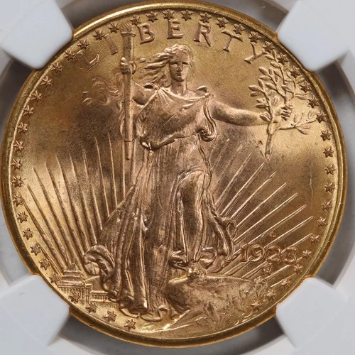 1923-D $20 Saint-Gaudens – NGC MS65 - Superb Gem Denver Issue