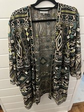 Catherines Duster 4X Embroidered Mesh Open Kimono Topper Cover Up Western Boho