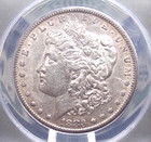 1883-S Morgan Silver Dollar $1 ANACS AU50 Bright Uncirculated BU Edge Tone P255 — photo 2