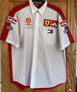 F 1 Ferrari 1990's Official Pit Crew Shirt Tommy Hilfinger XL