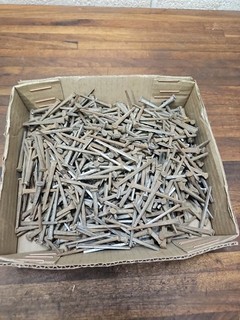 K242 Antique Cut Nails 2 1/2" 7 lbs Unused out of old nail keg