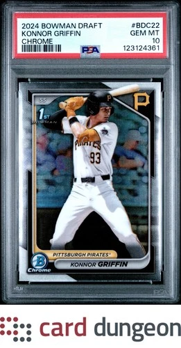 Konnor Griffin 2024 Bowman Draft #BDC22 Chrome - 123124361 PSA 10