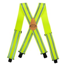 Reflective Safety Suspenders for Men Work Suspenders with Fully Elastic Hi Vi...