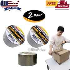 Heavy Duty Carton Sealing Brown Packing Tape Box Shipping 2" x 50 Yards 2 Pack