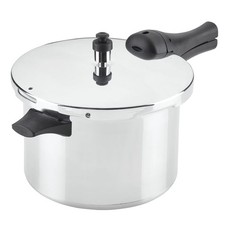 Farberware 6 qt Aluminum Stovetop Pressure Cooker, Induction Compatible, Silver