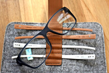 Natural Wood Rodenstock Eyeglasses interchangeable Aluminum Germany 8012 C
