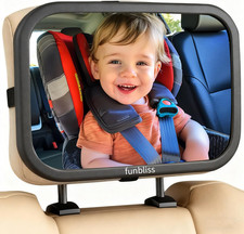 Baby Car Mirror for Rear Facing Seat 360 Rotation, Safety Certified Shatterpr