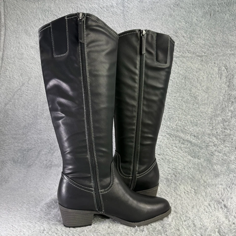 Botas SOUL by Naturalizer Zoya para mujer 8,5 anchas negras hasta la rodilla Foto 4 de 4