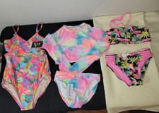 Art Class and Cat Jack 1pc/2pc Swimsuits Girls Size XL 14 . Set Of 3. New