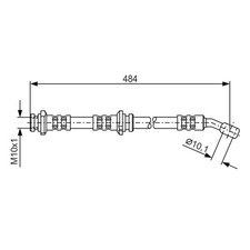 1x ORIGINAL® Bosch Bremsschlauch Vorne, Rechts für Nissan ALMERA I Hatchback