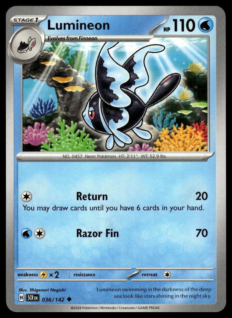 Lumineon 036/142 SV07: Stellar Crown Pokemon TCG NM