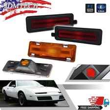 For 82-92 Pontiac Trans Am Firebird Front Amber Rear Red Side Marker Housings